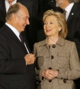 H.H. The Aga Khan with Senator Hilary Clinton of the U.S.A. in London   2010-01-28